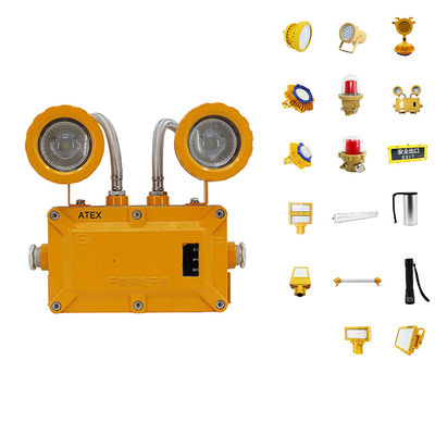 Qualität  Hot Sale Ip66 Proof Emergency Light Explosion Proof Explosive Lamp, Atex Lighting Led Emergency Explosion Proof Double Head Light usine